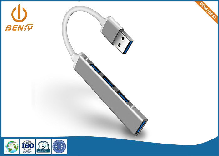 Obróbka złącza USB Obudowa aluminiowa 6 w 1 Adapter stacji dokującej USB Multiport Hub